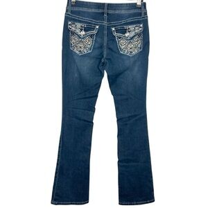 D’MODE CLASSIX Rhinestone Bling Low Rise Bootcut Jeans - Size 2